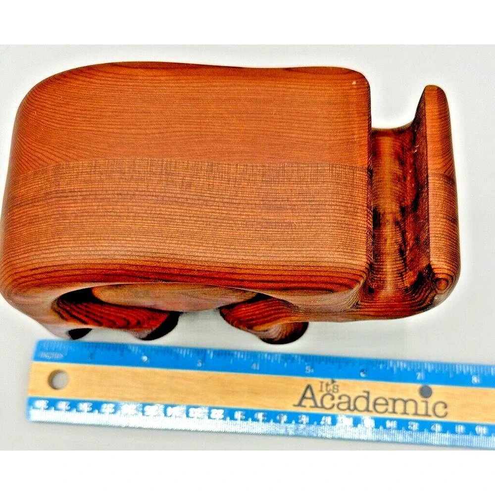 Handcrafted Native Redwood Elephant Hidden Drawer Trinkets Box